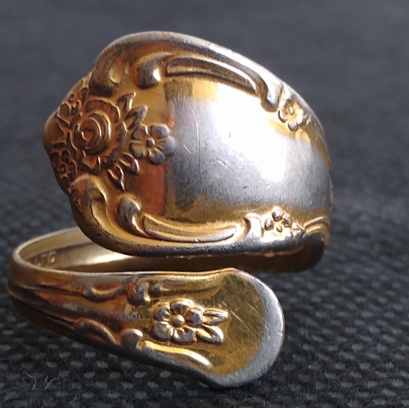 Vintage WMA Rogers Oneida LTD Sterling Spoon Ring. - Picture 2 of 8